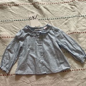 Zara baby blue Top